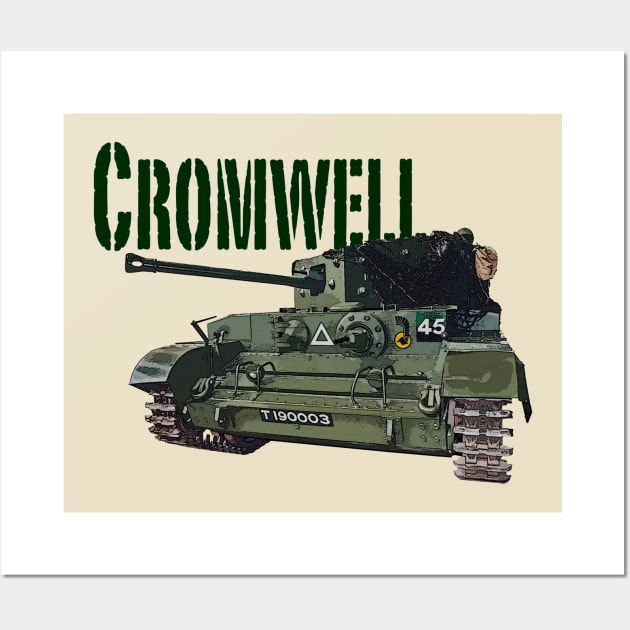 British Cromwell tank Wall Art by BearCaveDesigns
